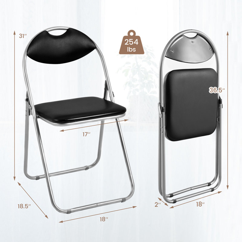 Plastic / Resin Padded Stackable Folding Chair Folding Chair Set