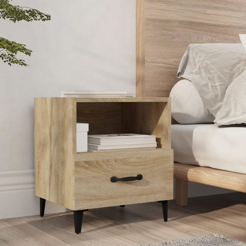 Westerham 40cm W Bedside Table, Oak