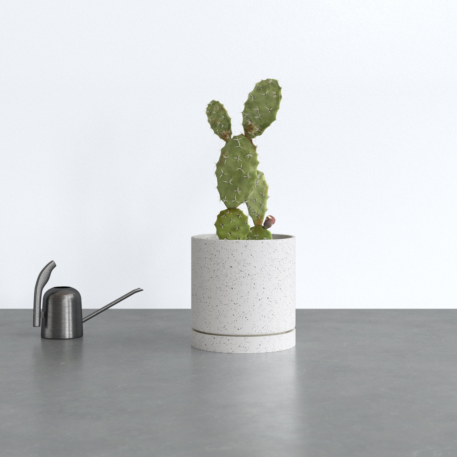 Concrete Pot Planter, 14" H x 13.75" W x 13.75" D