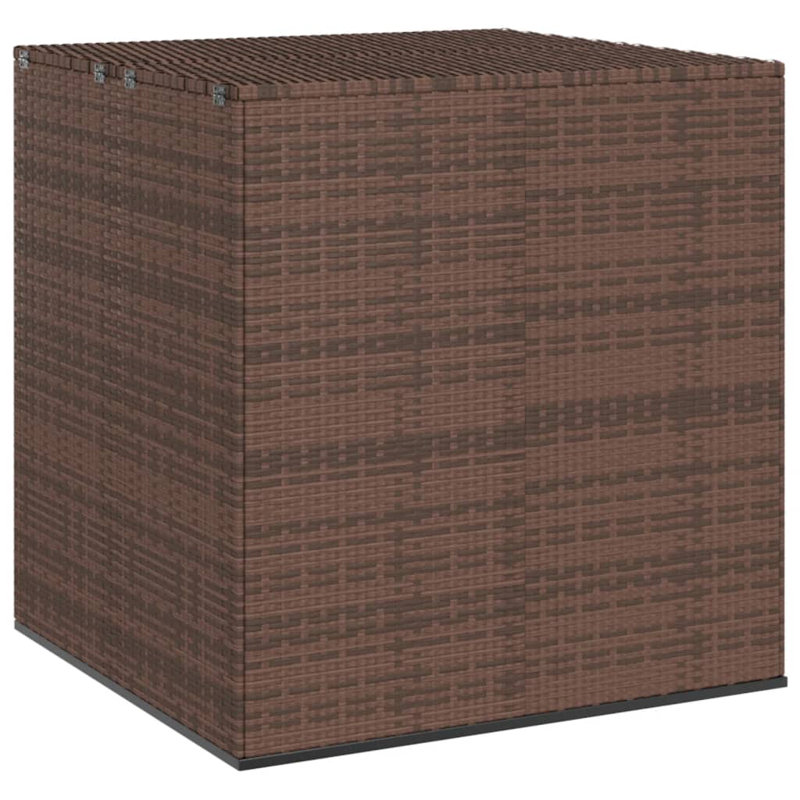 Latitude Run Huckson 100cm W 0L Water Resistant Poly Rattan Deck Box, Brown, 100 x 97.5 x 104 cm