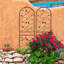 Paquet de 4 treillis de jardin en métal antirouille pour plantes grimpantes support de fleurs extérieur noir-112835526