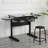 Hand Crank Adjustable Drafting Table Drawing Desk With 2 Metal Drawers WITH STOOL-547872599