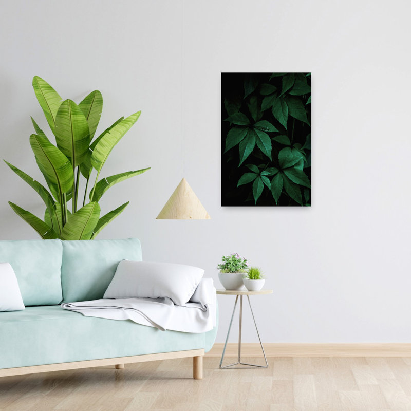 Art contemporain contemporain abstrait palmier, H 24 po x l 16 po