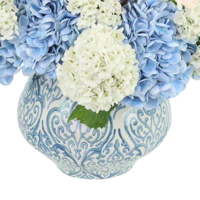 Cherry Blossom and Real Touch Hydrangea Arrangement