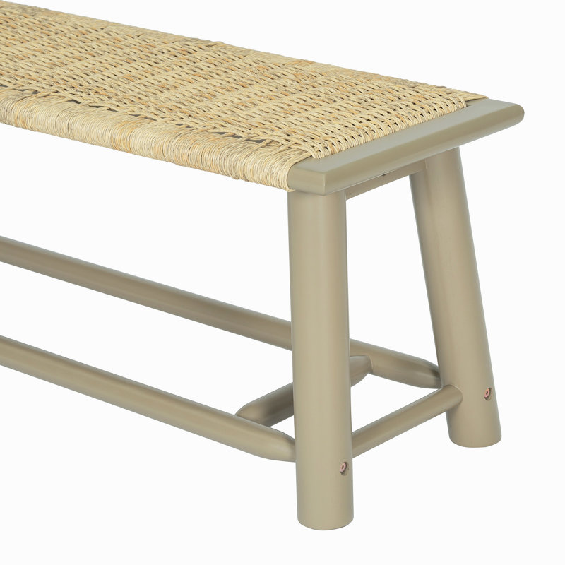 Banc en bois massif Farmhouse Modern - 59 po, Gold
