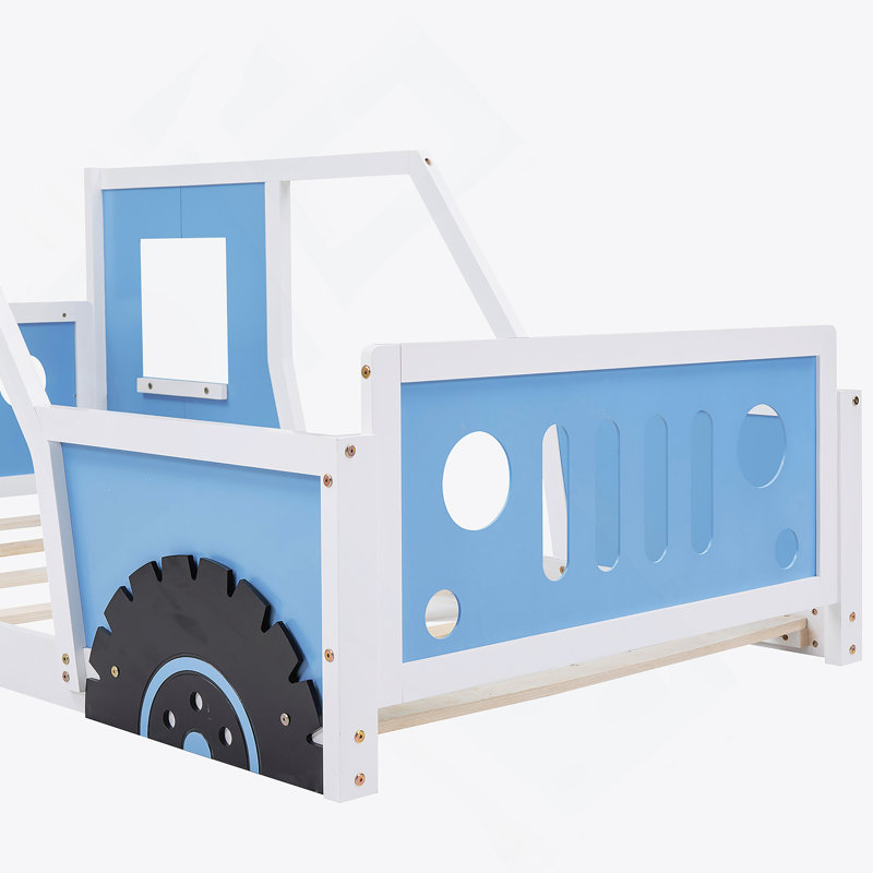 Lit plateforme classique avec roulettes en forme de voiture