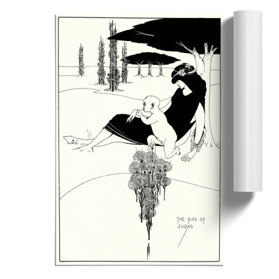 The Kiss of Judas by Aubrey Beardsley - Frameless Print