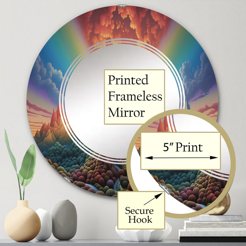 Miroir mural rond, 24 po x 24 po