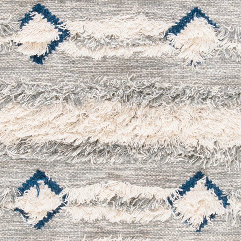 Cedar Drive Kenya Hand Knotted Wool/Cotton Southwestern Rug in Ivory/Gray, Rectangle 3' x 5'