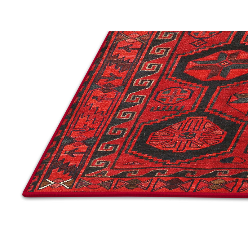 Tapis rouge à motif sud-ouest, Rectangle 5 pi x 7 pi