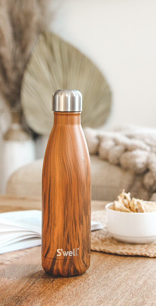 S'well Water Bottle, 17.oz, Teakwood