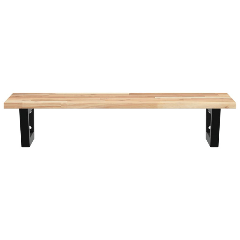 Bracket Shelf, Brown/Black, 2cm H x 80cm W x 40cm D