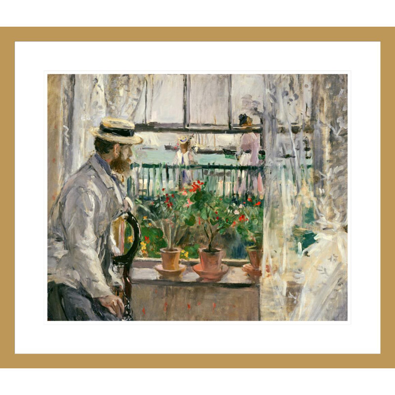 Eugène Manet (1834-92) sur l'île de Wight par Berthe Morisot, impression giclée encadrée, H 23,5 po x l 27,18 po