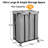 Metal Rolling Laundry Sorter with Handles-98764030
