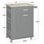 Audy Solid Wood Top Kitchen Cart-2047862422