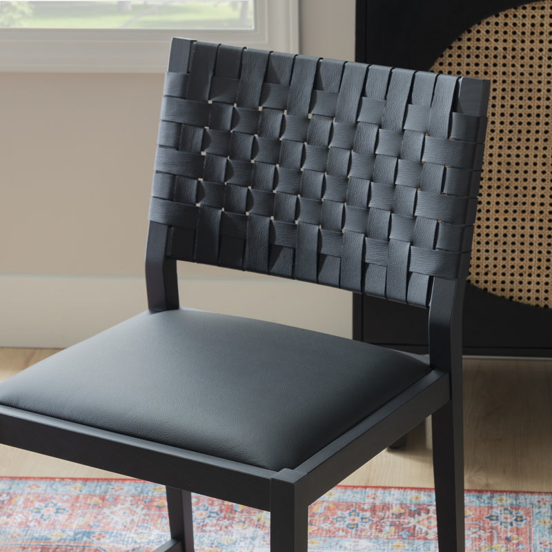 Morrow Solid Wood Side Chair, Black