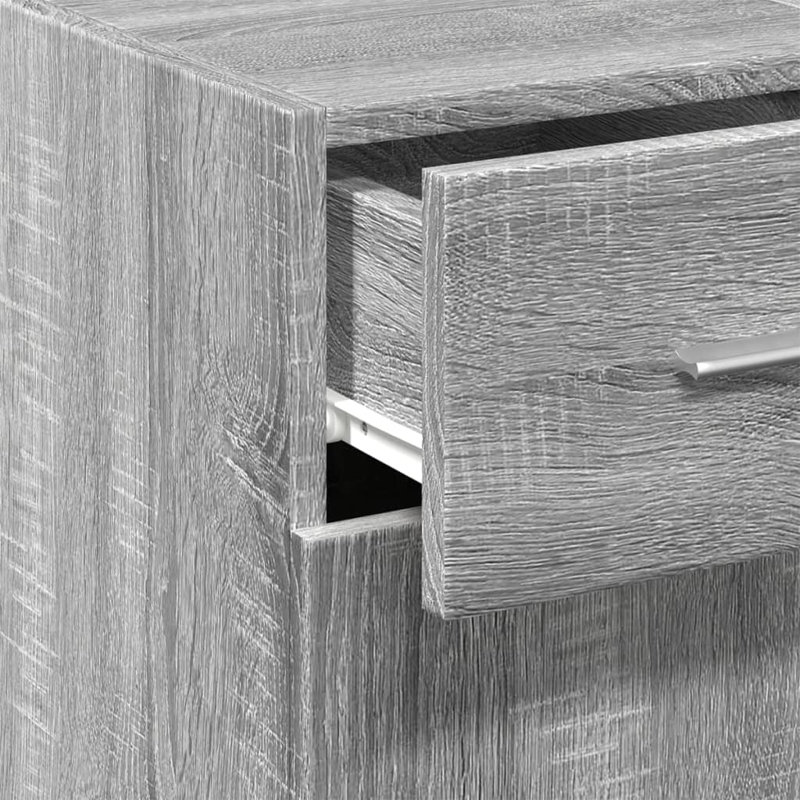 Neelum Sideboard, Grey/Sonoma, 93cm H x 30cm W x 42.5cm D