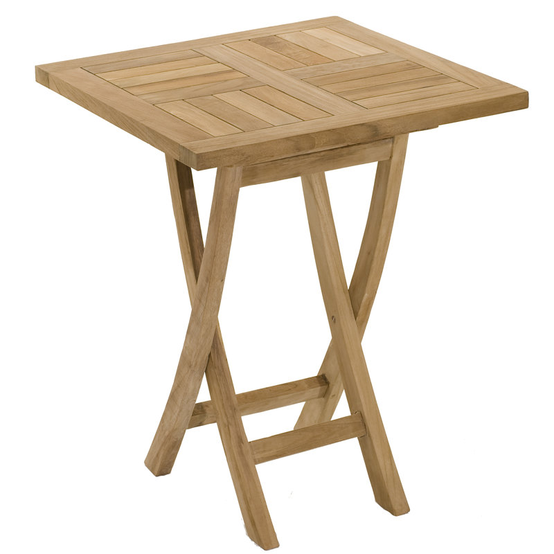 Woehler Square Teak Folding Outdoor Dining Table , cm W cm D, 76cm H x 60cm W x 60cm D