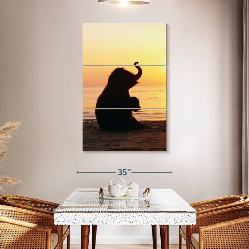 Bébé éléphant Brampt Beach, H 50 po x l 32 po