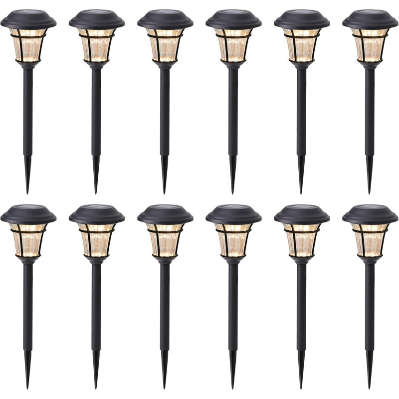 MAGGIFT Solar Pathway Lights, Outdoor Waterproof Garden and Yard Decor, 12-Pack