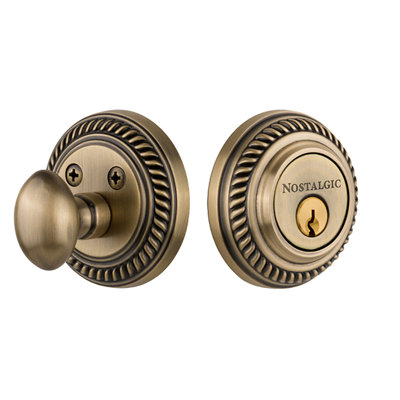 Nostalgic Warehouse Rope Rosette Single Cylinder Deadbolt