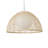 1-Matte white iron dimmable rattan pendant light