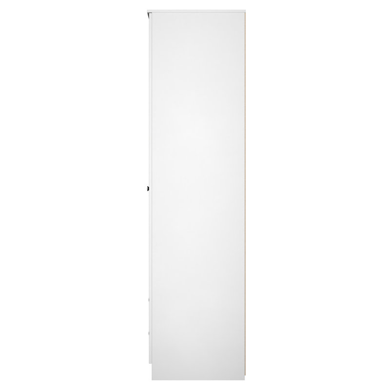 Borth Manufactured Wood Wardrobe, Black Matt/White