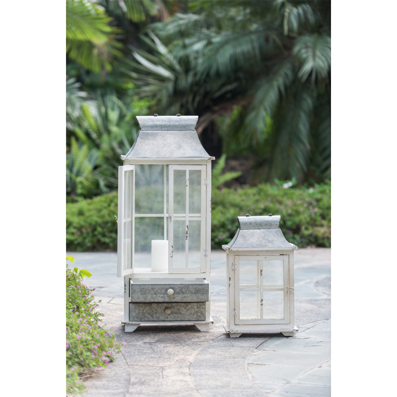 38.2'' H Wood Lantern