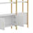 78 Inch 4 Tiers Bookshelf, Storage Cabinet Display Shelf, X Bar Gold Frame