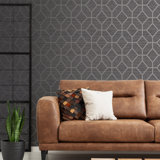 Asscher Geometric Vinyl Metallic Wallpaper Double Roll