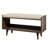 Linen Upholstered Storage Bench With Solid Wood Leg-1618811346