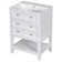 Bathroom Vanity With Sink, Bathroom Storage Cabinet with Drawer and Open Shelf, Solid Wood Frame, White