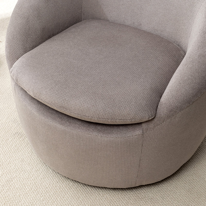 Fauteuil moderne en tissu avec fonction pivotante à 360 °, fabrication de haute qualité pour un confort et un style ultimes dans toute maison