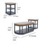 Ensemble de tables basses 3 pièces Leani