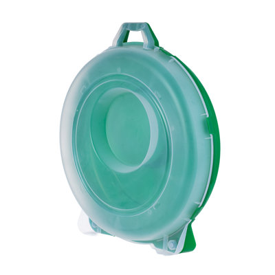 IRIS 24 In. Wreath Storage Tote, Green Body & Clear Lid (2-pack)