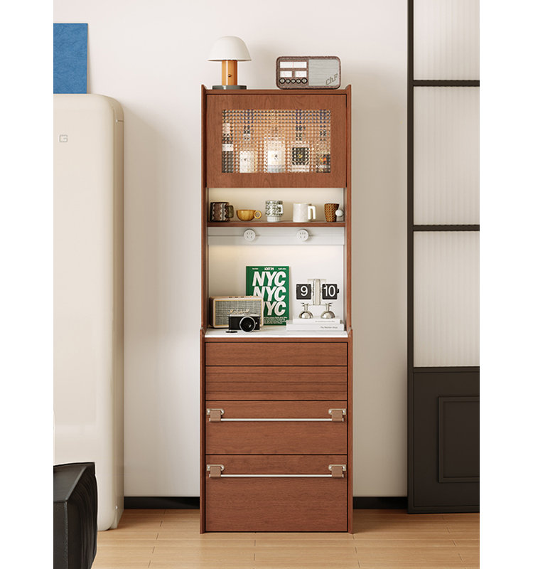 Chinese Antique Style Dining Sideboard Solid Wood Against The Wall All-In-One Storage Storage Cabinet