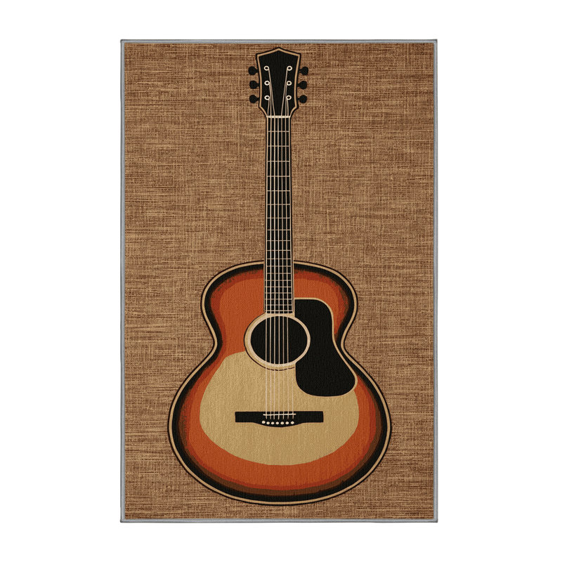  Tapis lavable pour guitare, Rectangle 7 pi x 9 pi