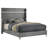 Rohnan 61-inch Upholstered Queen Wingback Bed Grey-114385234-96122306