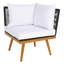 Ensemble de salle à manger rectangulaire avec coussins 127,9 po pour 5 personnes Faiqah-1638899721-1638899725