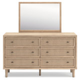 Lit à panneau, commode, miroir et table de chevet Cielden