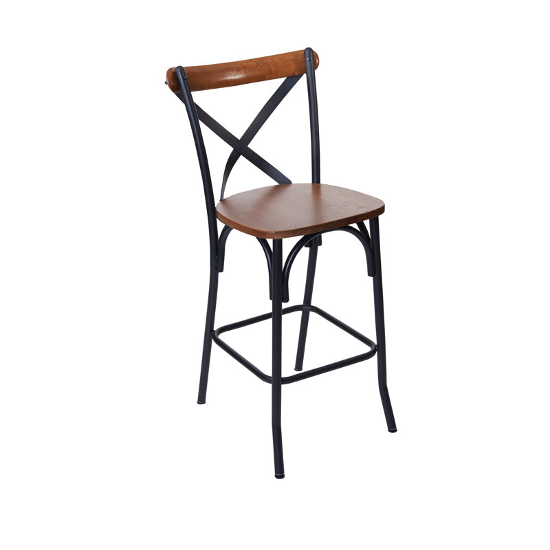 Counter Stool with Metal Frame, Sand Black