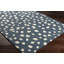 Tapis bleu / blanc en laine Vilma-382170418