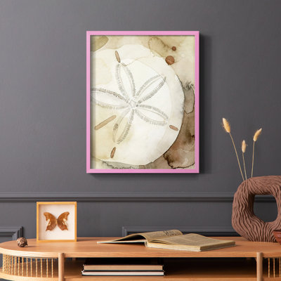 Dry Sand Dollar I, reproduction encadrée - bois massif