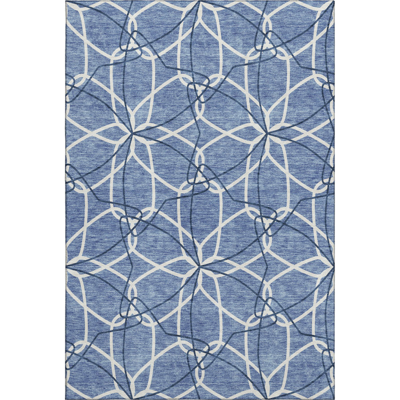 Premium Machine Washable Prisco Denim Rug, Rectangle 8' x 10'