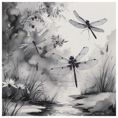 Dragonflies Among Vegetation Shower Curtains Extra Long