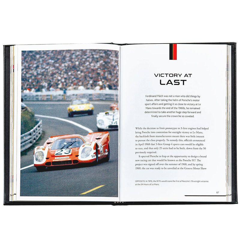 Graphic Imagae The Story of Porsche, Coffee Table Book, Leather, Black