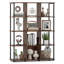 12-cube Bookcase 57" Tall Freestanding Bookshelf Industrial Shelf Display Rack