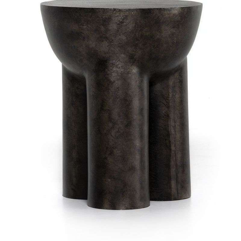 Sante End Table, Raw Black