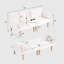 Canapé-lit deux places moderne en velours doux beige de 183 cm (72 pouces) pour appartement et chambre à coucher-303268799
