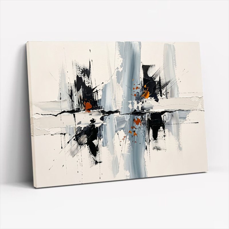 Ensemble de 1 toile murale d'expression abstraite, 28"H x 40"W, Wrapped Canvas